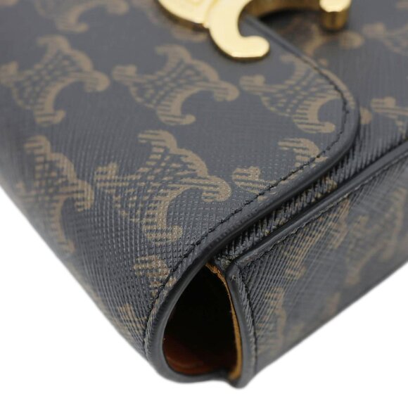 Celine  Triomphe Mini Canvas Shoulder Bag Brown - Picture 9 of 12